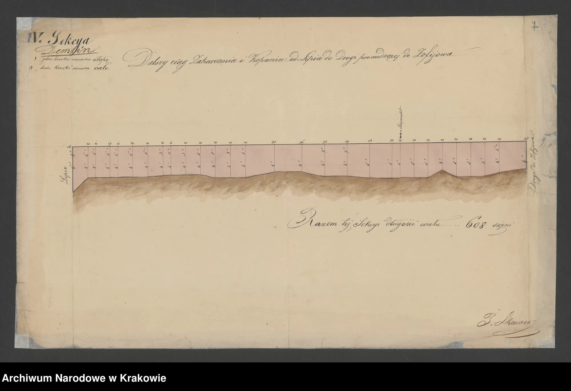 Niwelacja wału ochronnego we wsi Demblin na Dunajcu (1844) — arkusz 2