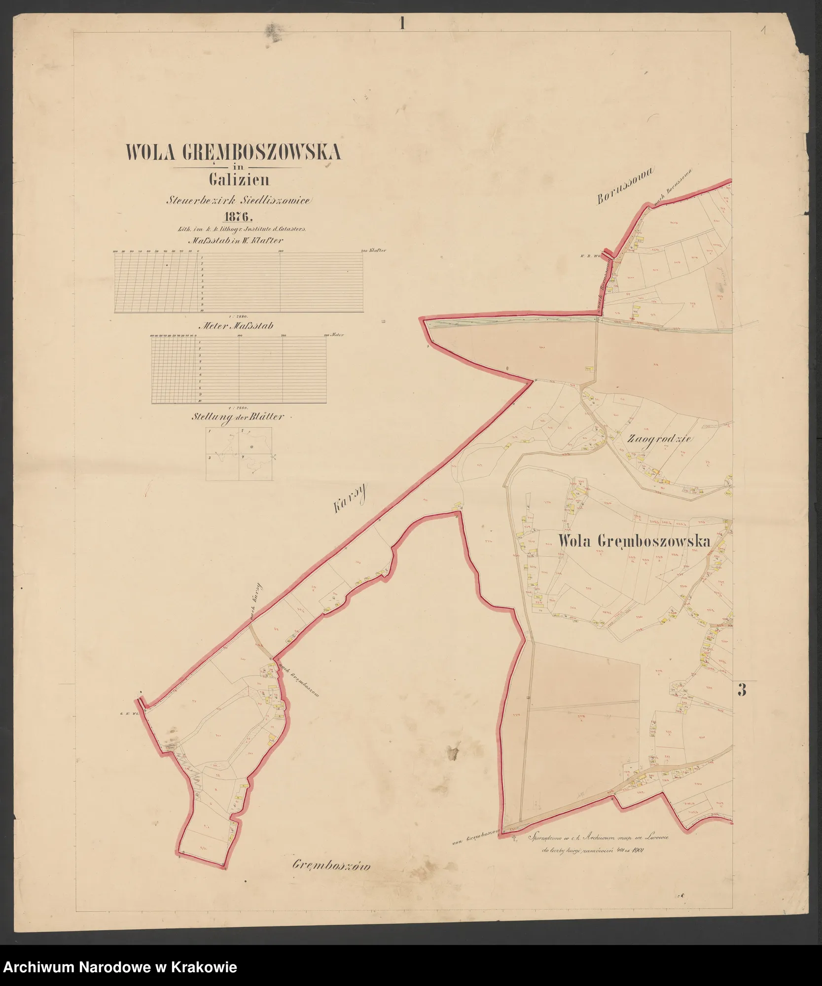 Wola Gręboszowska in Galizien (1876)