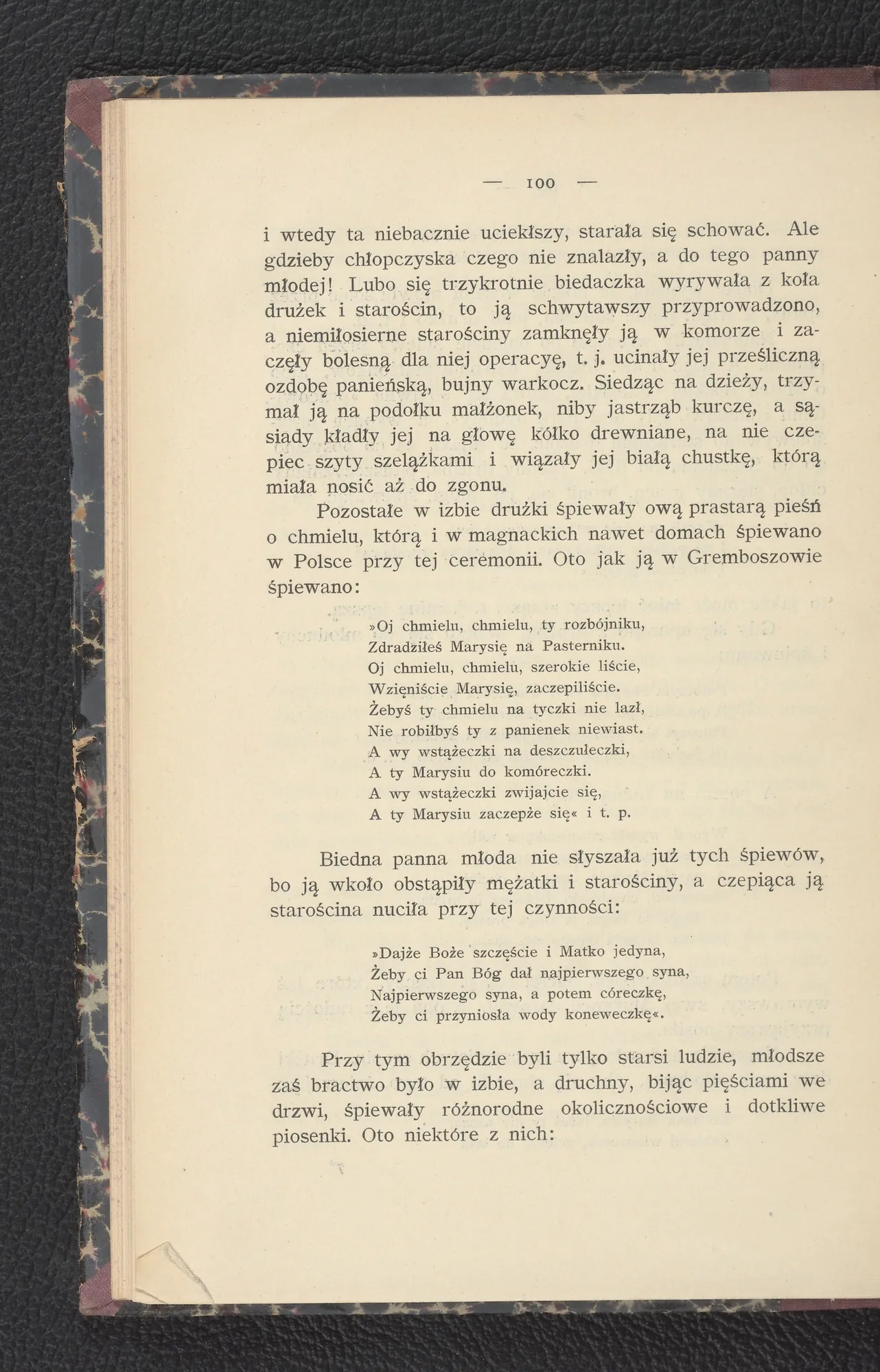 Czepiny — obcinanie warkocza i pieśń „Oj chmielu”