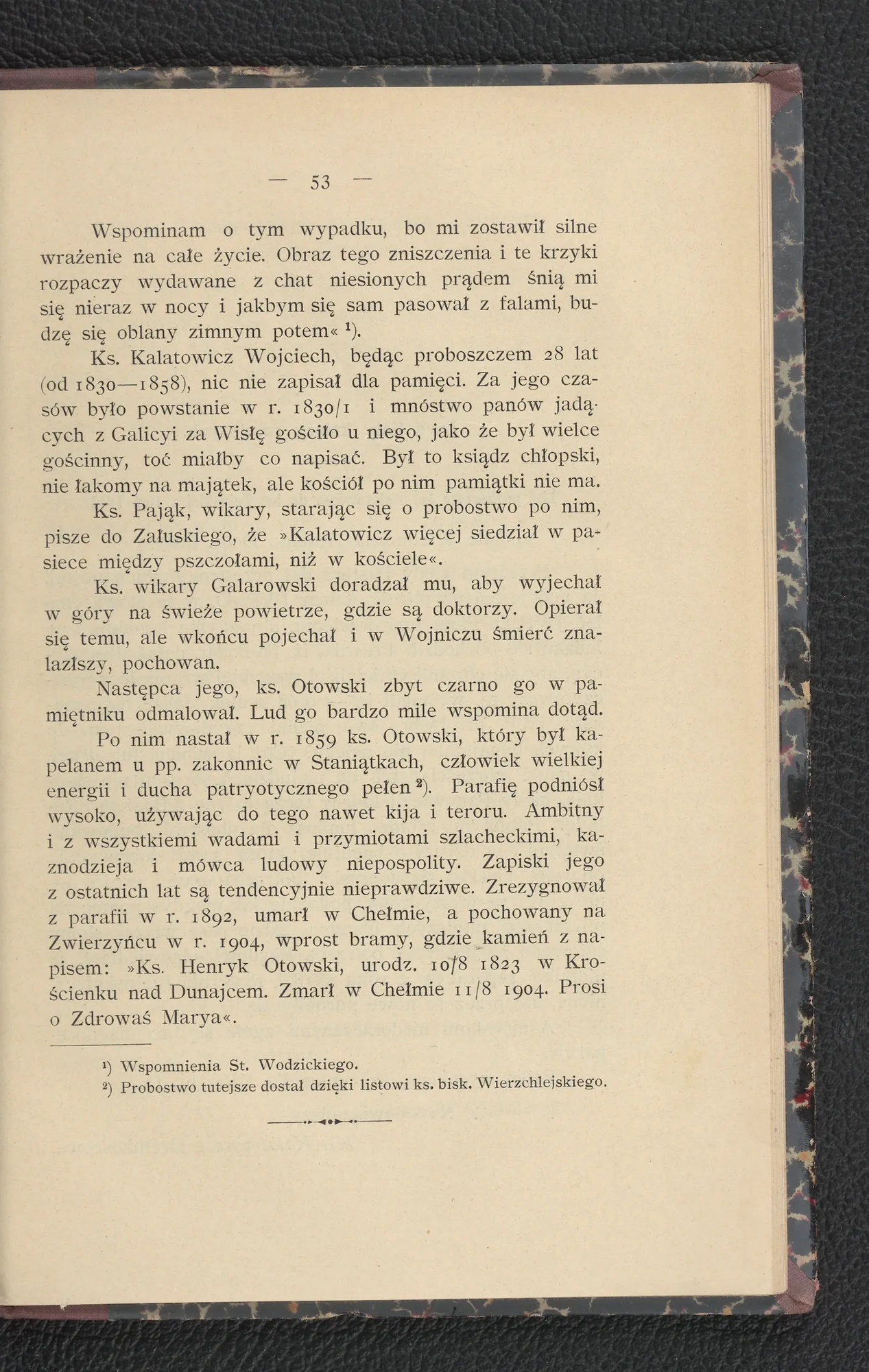 Ks. Kalatowicz i ks. Otowski — wspomnienia o proboszczach (s. 53+)