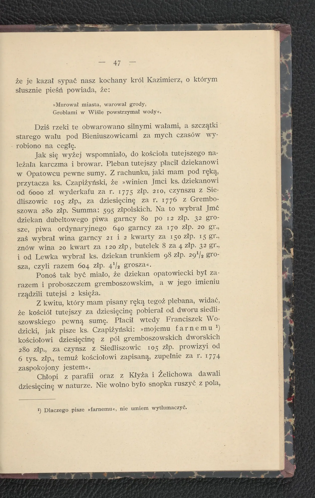 Rachunki parafialne i dziesięcina — Opatowiec, browar (s. 47)