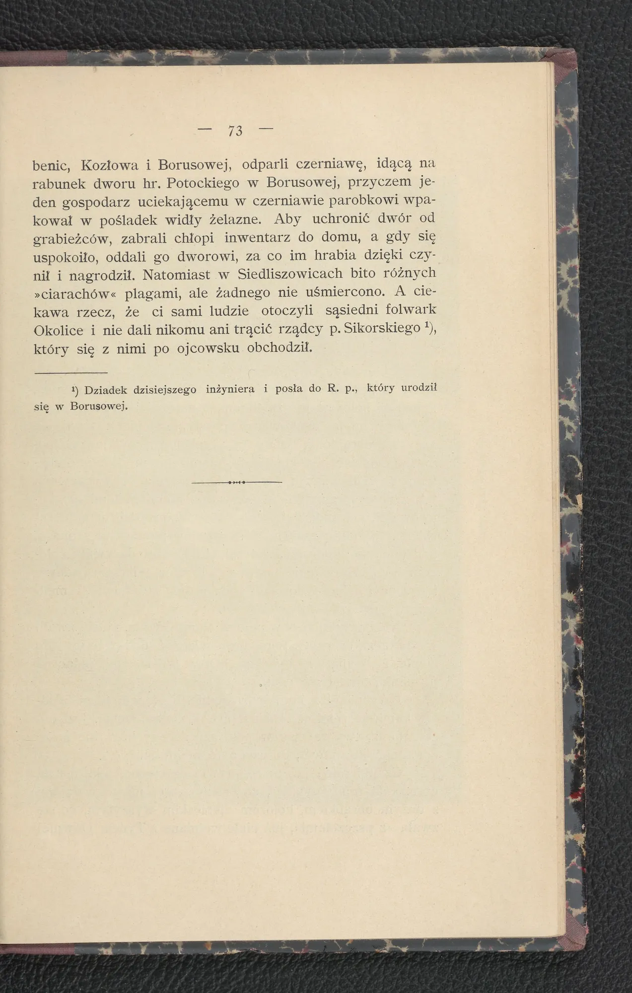 Rok 1846 — obrona dworu Potockich w Borusowej przed rabunkiem