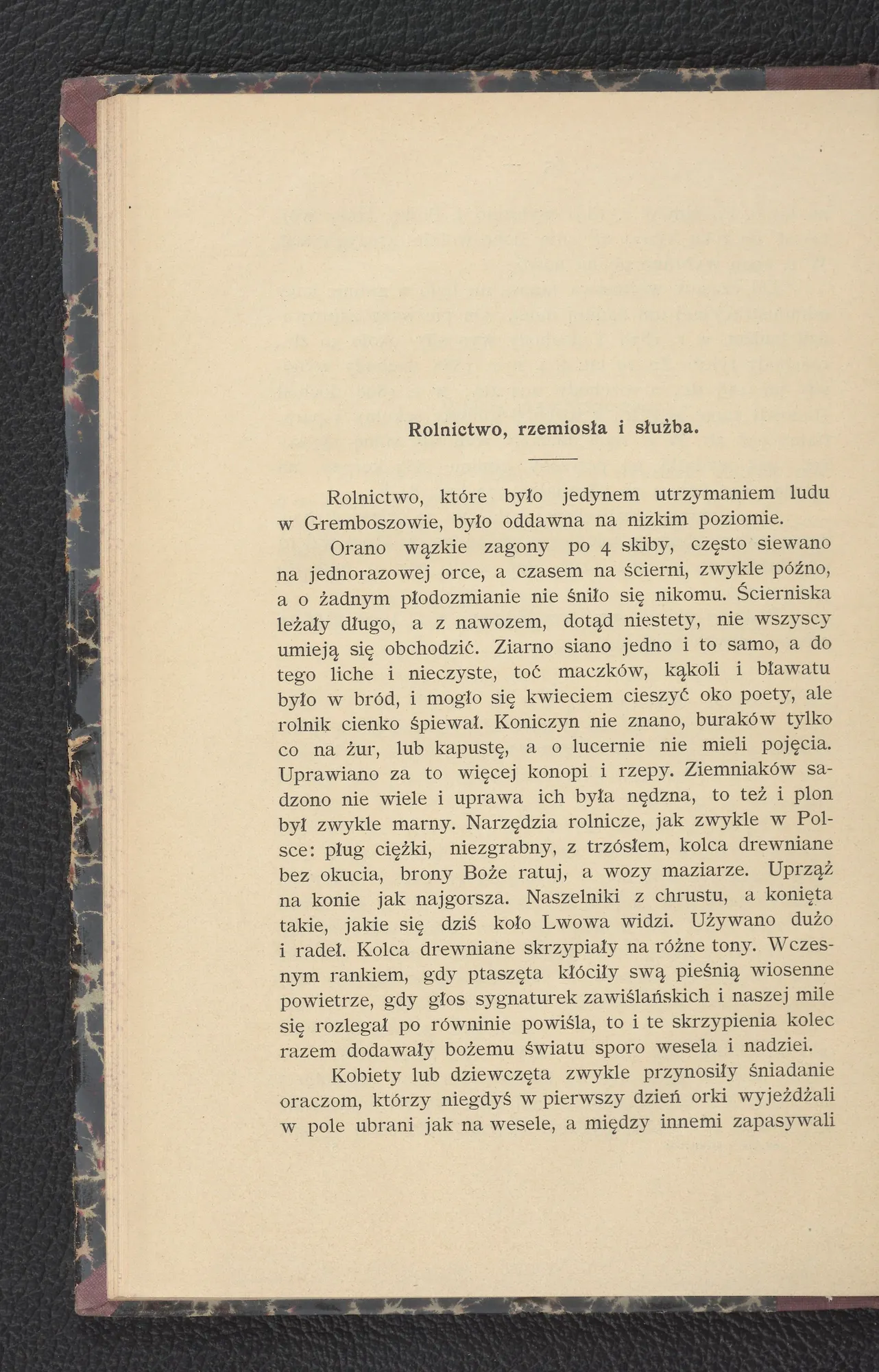 Bojko (1911) — rozdział o rolnictwie w Gremboszowie