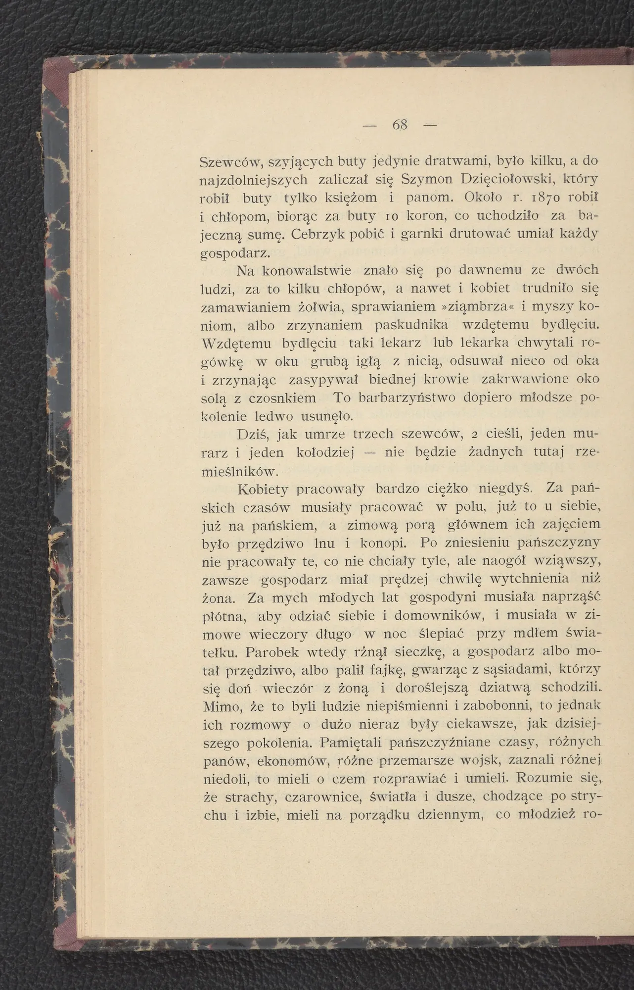 Bojko (1911) — rozdział o rzemiośle wiejskim (szewcy, cebrzycy, konowalstwo)