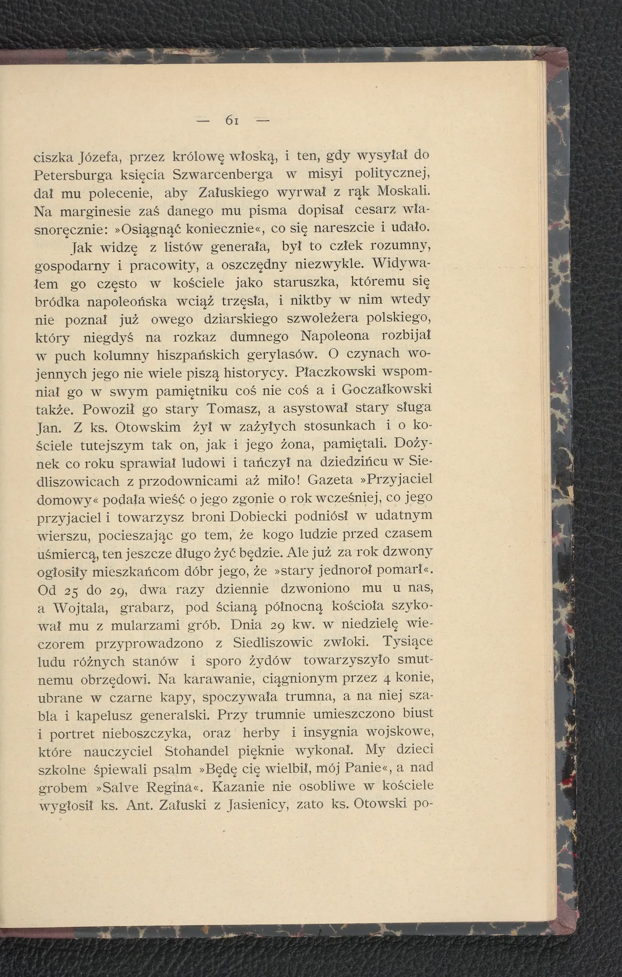 Pogrzeb generała Załuskiego — opis procesji z Siedliszowic (s. 61)