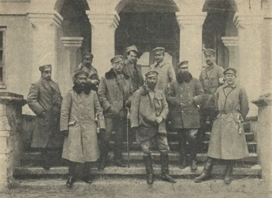 Sztab 1. Pułku Piechoty Legionów Polskich (1914) — fotografia archiwalna