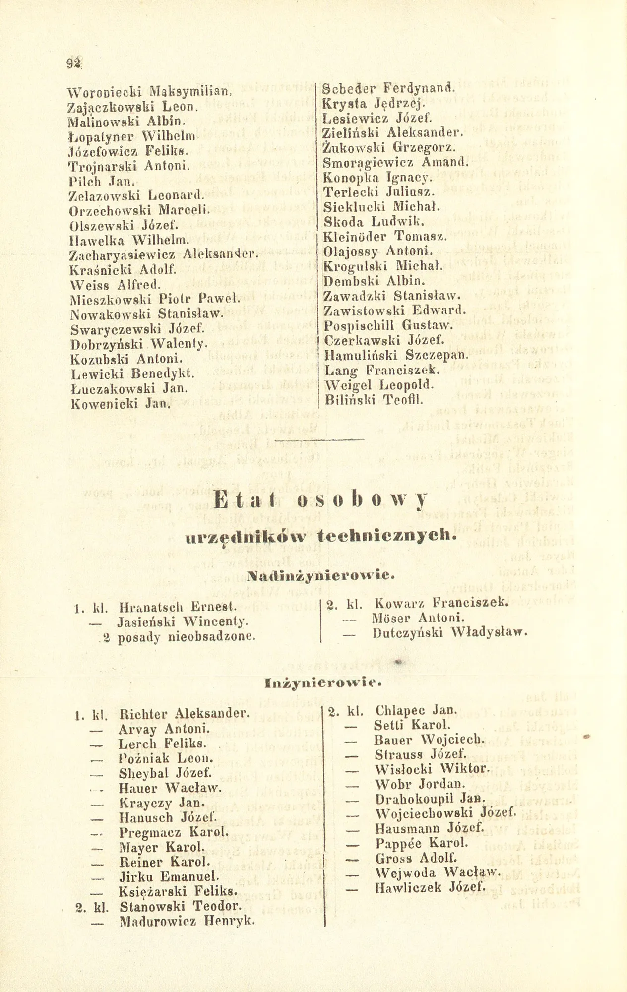 Szematyzm Galicji (1870), s. 92 — sekretarze powiatowi i urząd starostwa